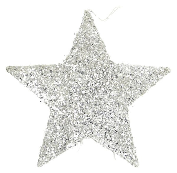 Vianočná ozdoba Star Silver 25 cm