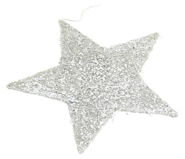 Vianočná ozdoba Star Silver 25 cm