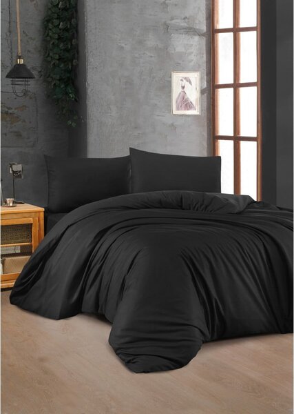 Čierne bavlnené obliečky na dvojlôžko 200x200 cm – Mijolnir