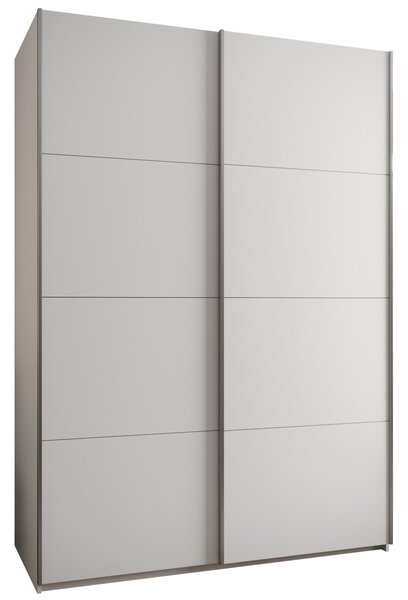 Dvojdverová skriňa SAMARA 1 - 170 cm, biela / strieborná