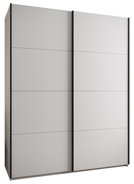 Dvojdverová skriňa SAMARA 1 - 200 cm, biela / čierna