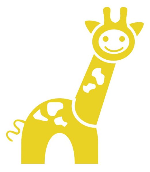 Pieris design Žirafa - nálepka na stenu biela