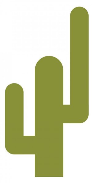 Kaktus - dětské samolepky na zeď biela