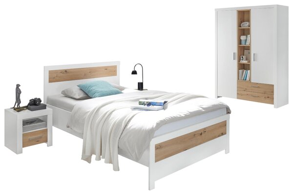 IZBA PRE MLÁDEŽ, 120/200 cm biela, dub artisan Xora - Online Only detský nábytok, Online Only