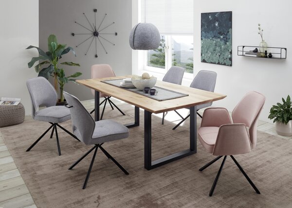 JEDÁLENSKÝ STÔL, dub, čierna, farba duba, 200/100/74 cm P & B - Stoly, Online Only