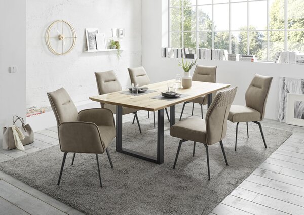 JEDÁLENSKÝ STÔL, dub, čierna, farba duba, 200/100/74 cm P & B - Stoly, Online Only