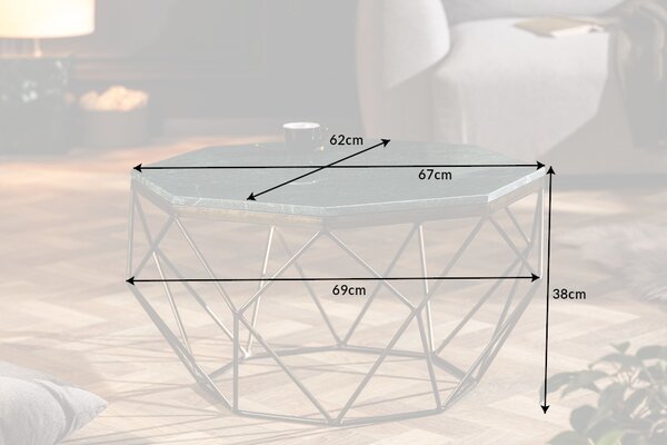 Konferenčný stolík DIAMANT 70 cm - zelená