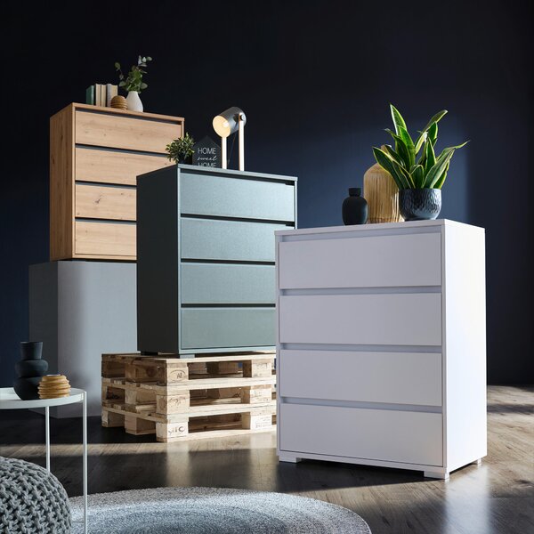 KOMODA, biela, 80/103/48 cm Carryhome - Komody