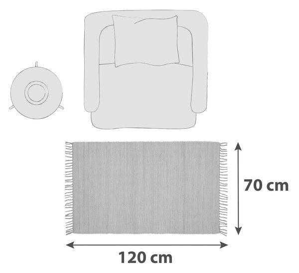 RUČNE TKANÝ KOBEREC, 70/120 cm, svetlozelená Boxxx - Koberce