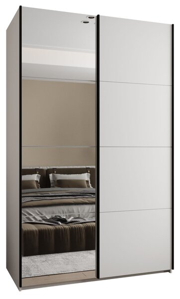 Dvojdverová skriňa SAMARA 3 - 160 cm, biela / čierna