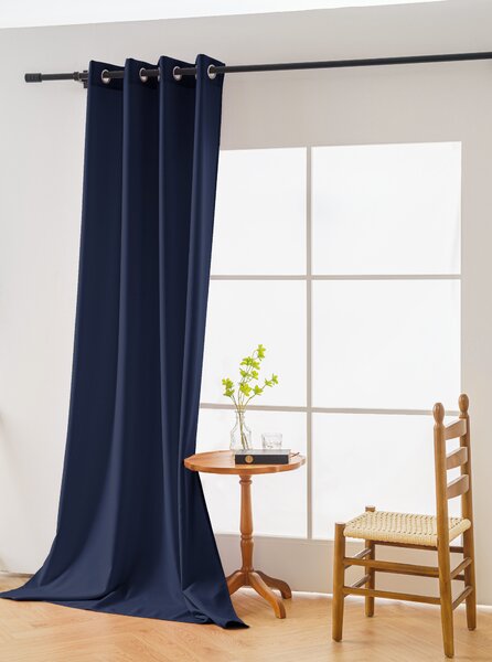 Záves OXFORD LIGHT 140x250 cm, tmavomodrý Zavesenie: Riasiaca páska