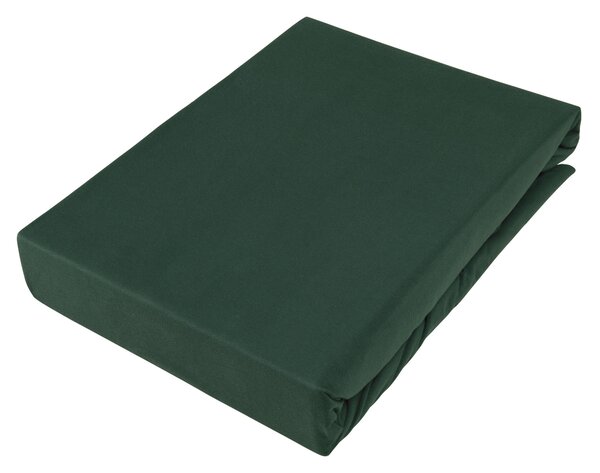 NAPÍNACIA PLACHTA NA BOXSPRIN, džersej, tmavozelená, 90/220 cm Novel - Obliečky & plachty