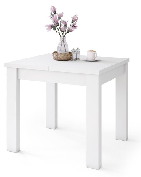 FONTE Biely Mat - KLASICKÝ STÔL DO KUCHYNE/OBÝVACEJ IZBY 85x75 ROZKLADANÝ DO 130 cm!