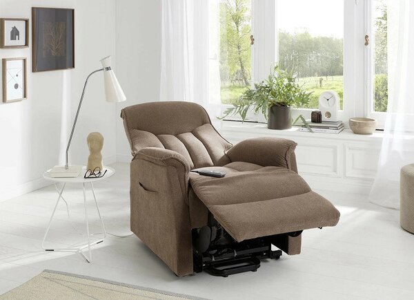 (3775) (2xM) ORBIT elektrické TV relaxačné ležadlo cappuccino