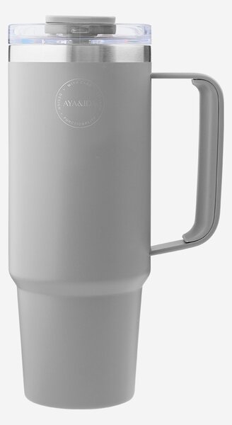 Termopohár so slamkou 885 ml Light Grey AYA&IDA