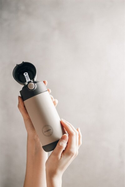 Termoska so slamkou 350 ml Cream Beige AYA&IDA