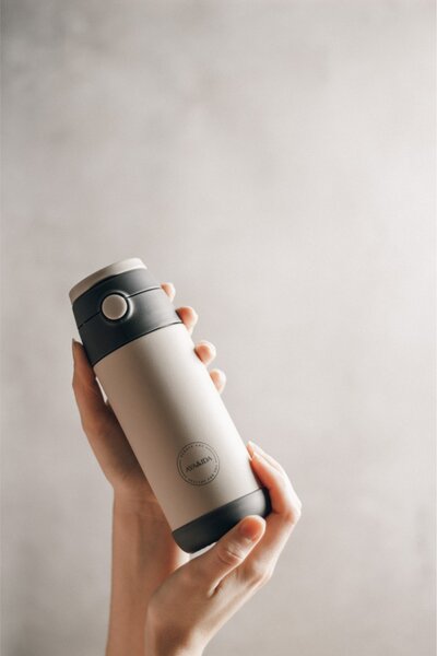 Termoska so slamkou 350 ml Cream Beige AYA&IDA