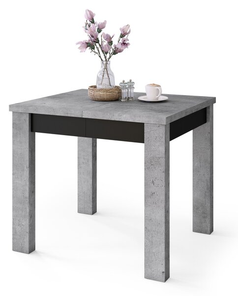 FONTE Beton Millenium / Čierny Mat - KLASICKÝ STÔL DO KUCHYNE/OBÝVACEJ IZBY 85x75 ROZKLADANÝ DO 130 cm!