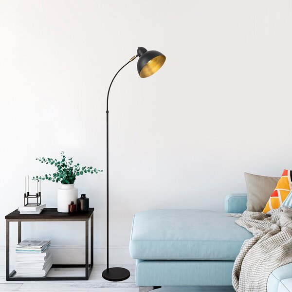 Dizajnová stojanová lampa Vasso 162 cm čierna
