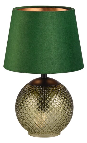 Zelená/v bronzovej farbe stolová lampa (výška 29 cm) Jonna – Trio