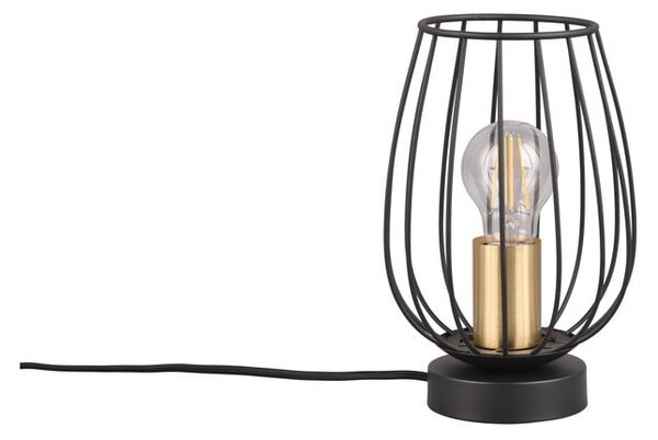 Čierna/v zlatej farbe stolová lampa (výška 24,5 cm) Grid – Trio