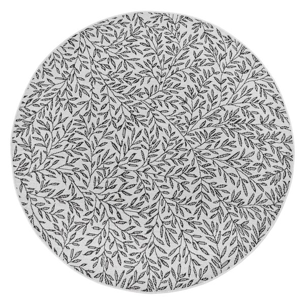 Čierno-biely okrúhly koberec ø 120 cm Twig – Hanse Home