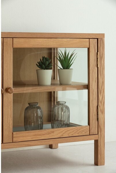 TV stolík v dekore duba v prírodnej farbe 160x50x40 cm Ceci – MOME