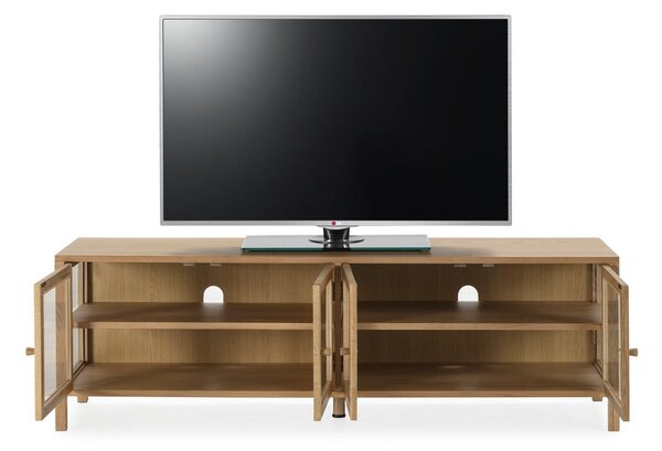 TV stolík v dekore duba v prírodnej farbe 160x50x40 cm Ceci – MOME