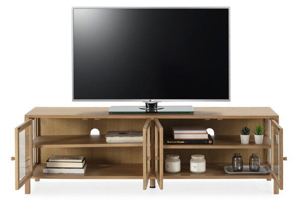 TV stolík v dekore duba v prírodnej farbe 160x50x40 cm Ceci – MOME