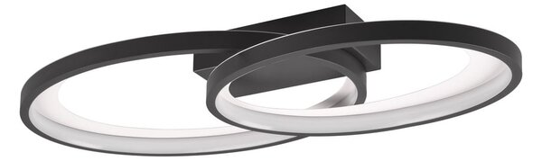 Čierno-biele LED stropné svietidlo 30x57 cm Malaga – Trio