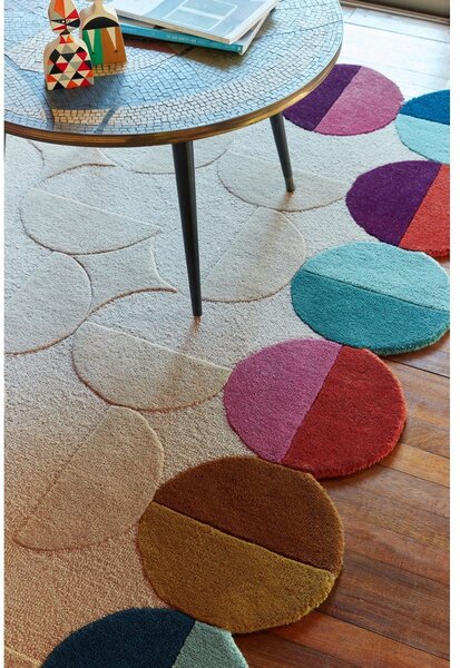Béžový ručne tkaný vlnený koberec 160x230 cm Mia Textured Scallop – Flair Rugs