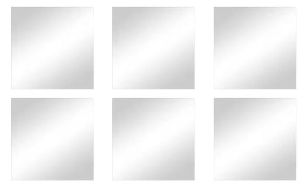 Nástenné zrkadlá v súprave 6 ks 10x10 cm – MSV
