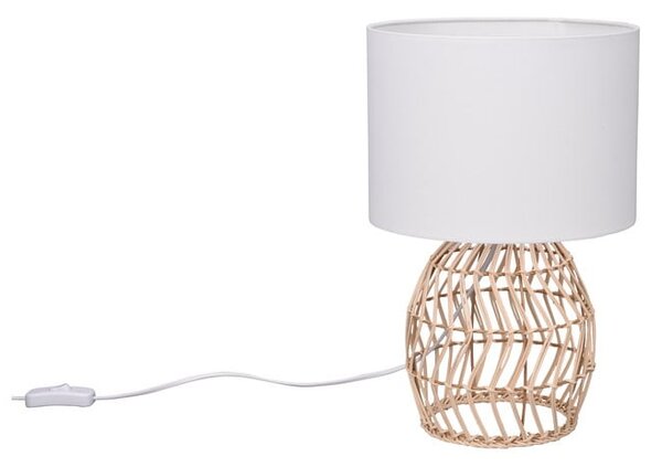 Biela/v prírodnej farbe stolová lampa (výška 38 cm) Rike – Trio