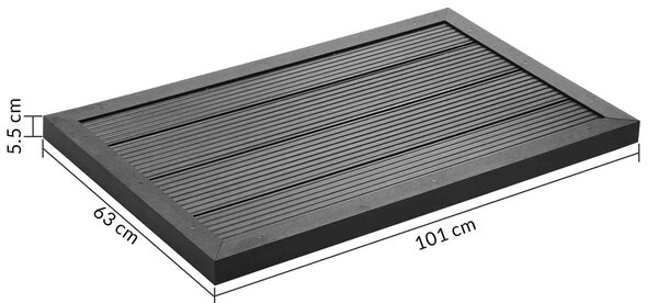Sprchová rohož 101x63x5,5cm - antracit