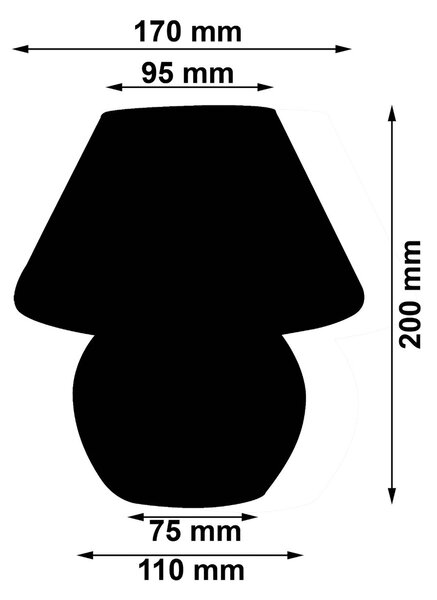 Stolová lampa Glas, biela Ø 17 cm