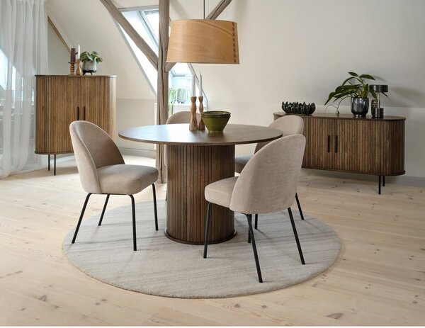 Okrúhly jedálenský stôl v dekore duba ø 120 cm Nola – Unique Furniture