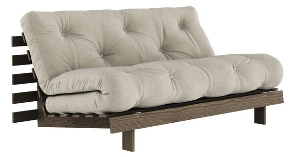 Sivobéžová ľanová rozkladacia pohovka 160 cm Roots Carob – Karup Design