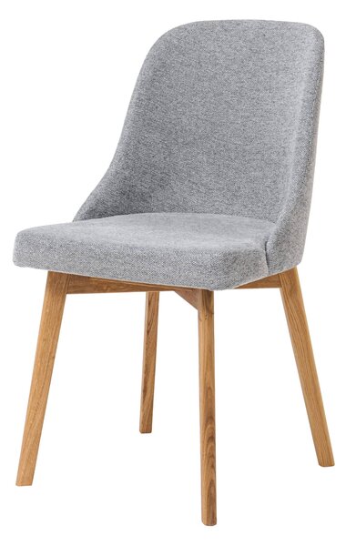 Dubový jedálenský set Olin – Milis sivá látka