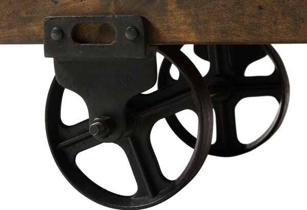 IRON Konferenčný stolík mango 120x60x43, bielený, lakovaný