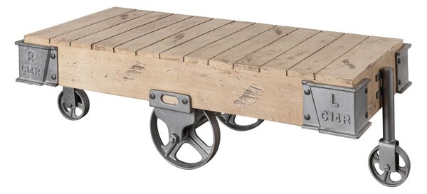 IRON Konferenčný stolík mango 120x60x43, bielený, lakovaný