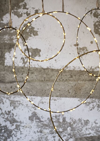 Závesný kruh na dekorovanie Antique brass 60 cm