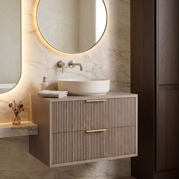 Kúpeľňová skrinka pod umývadlo Rea Mono 80cm Grey Oak