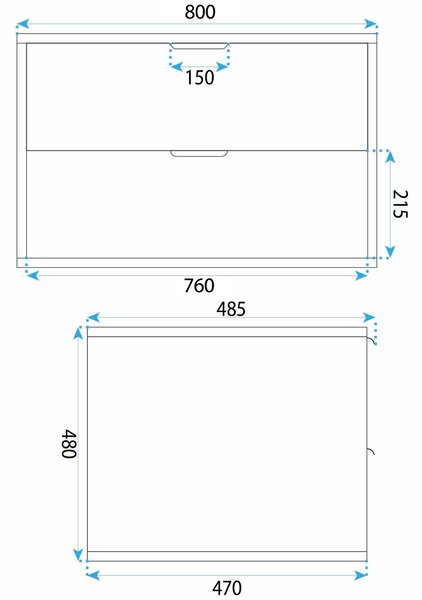 Kúpeľňová skrinka pod umývadlo Rea Mono 80cm Grey Oak