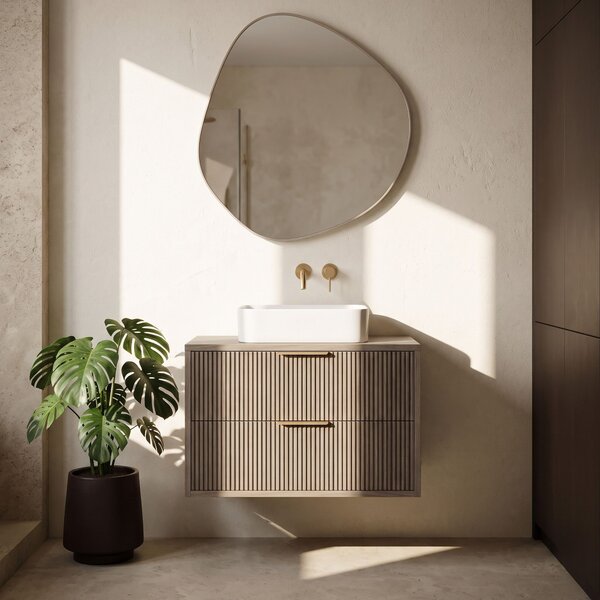Kúpeľňová skrinka pod umývadlo Rea Mono 80cm Grey Oak