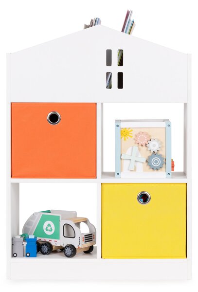 ECOTOYS Detský regál v tvare domčeka ECOTOYS