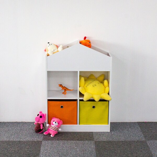 ECOTOYS Detský regál v tvare domčeka ECOTOYS