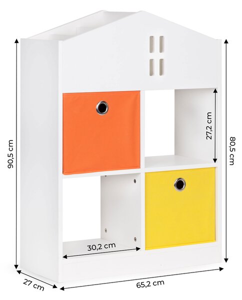ECOTOYS Detský regál v tvare domčeka ECOTOYS