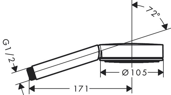 Hansgrohe Pulsify S - Ručná sprcha 105 1jet, chróm 24120000