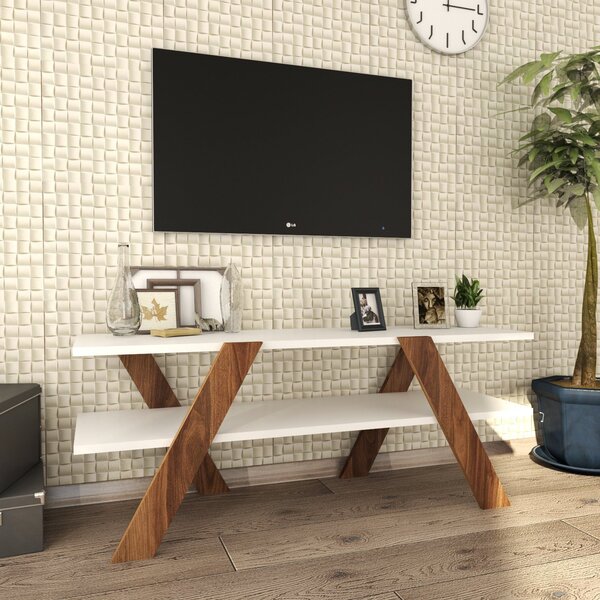 ASIR TV stolík BASIC biely orech