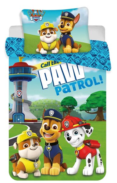 Obliečky do postieľky Labková patrola - PAW Patrol 12 100x135 40x60 cm 100% Bavlna
